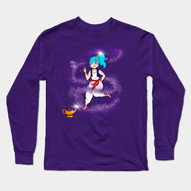 Bulma Genie in a Bottle Long Sleeve T-Shirt by HazelGeek